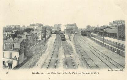 / CPA FRANCE 92 "Asnières, la gare"