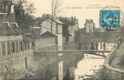 CPA FRANCE 15  "Aurillac, panorama des ponts sur la Jordanne"