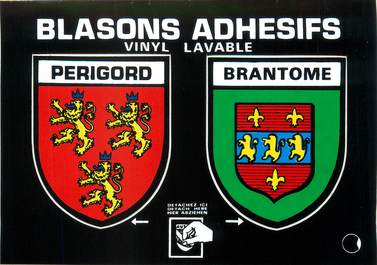 / CPM FRANCE 24 "Brantome" / BLASON ADHESIF