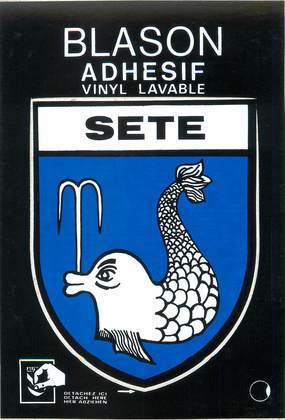 / CPM FRANCE 34 "Sète" / BLASON ADHESIF