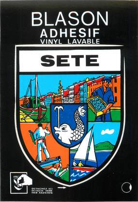 / CPM FRANCE 34 "Sète" /  BLASON ADHESIF