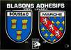 / CPM FRANCE 23 "Boussac" / BLASON ADHESIF