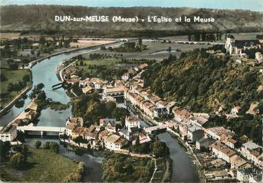 / CPSM FRANCE 55 "Dun sur Meuse, l'église et la Meuse "