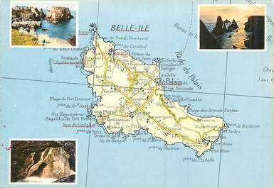 / CPSM FRANCE 56 "Belle Isle" / CARTE GEOGRAPHIQUE