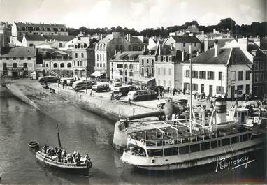 / CPSM FRANCE 56 "Belle Isle en Mer, le Palais, les hôtels du port" / BATEAU