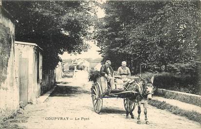 CPA FRANCE 77 "Coupvray" / Attelage ANE