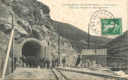 CPA FRANCE 09 "L'Hospitalet, entrée du tunnel du Transpyrénéen"