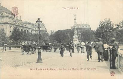 / CPA FRANCE 75001 "Paris, place du Châtelet, le pont au change"