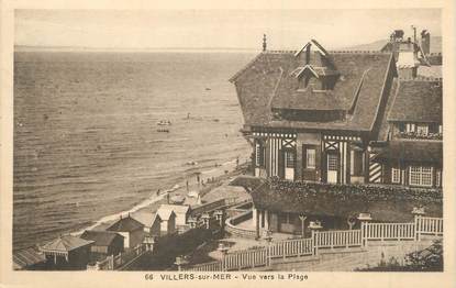 / CPA FRANCE 14 "Villers sur Mer, vue ver la plage "