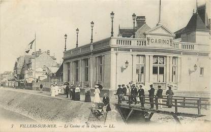 / CPA FRANCE 14 "Villers sur Mer, le casino et la digue"