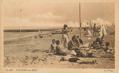 / CPA FRANCE 14 " Villers sur Mer, la  plage "