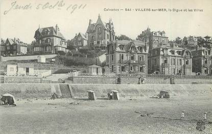 / CPA FRANCE 14 "Villers sur Mer, la digue et les villas"