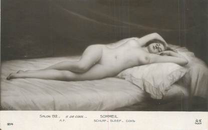 / CPA NU / SALON 1912 nr 1214 "G. de Cool, sommeil"
