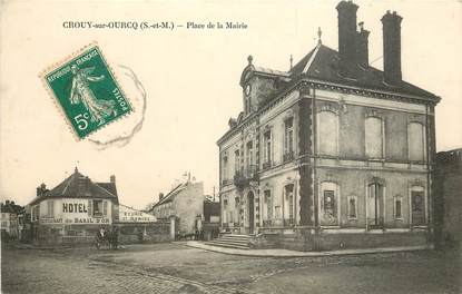 CPA FRANCE 77 "Crouy sur Ourcq, la place de la mairie"