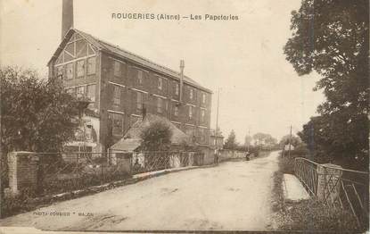 / CPA FRANCE 02 "Rougeries, les papeteries "