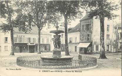 CPA FRANCE 77 "Crouy sur Ourcq, Place du Marché"