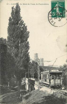 / CPA FRANCE 02 "Laon, le Mont de Vaux, le funiculaire"