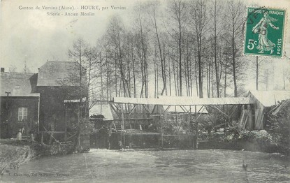 / CPA FRANCE 02 "Houry par Vervins, scierie, ancien moulin"