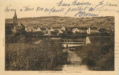 / CPA FRANCE 02 "Chézy sur Marne, pont de la marine"