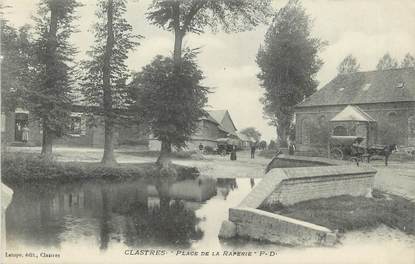 / CPA FRANCE 02 "Clastres, place de la raperie"