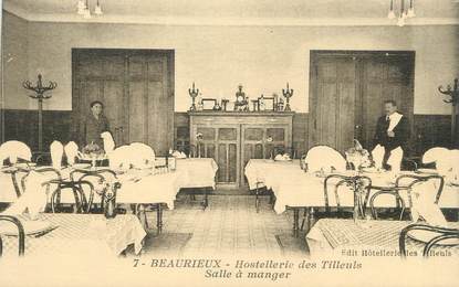 / CPA FRANCE 02 "Beaurieux, Hostellerie des Tilleuls, salle à manger"