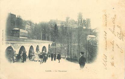 / CPA FRANCE 02 "Laon, le Tramway "