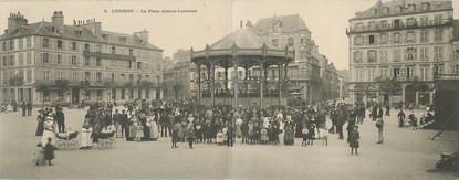 / CPSM FRANCE 56 "Lorient, la place Alsace Lorraine" / CARTE PANORAMIQUE
