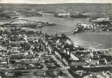 / CPSM FRANCE 56 "Lorient, vue aérienne, Kérentrech et le pont suspendu"