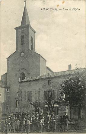 CPA FRANCE 30  "Lirac, Place de l'Eglise"