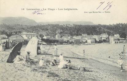 / CPA FRANCE 83 "Le lavandou, la plage, les baigneurs"