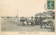 62 Pa De Calai / CPA FRANCE 62 "Berck Plage, les ânes à l'entonnoir"