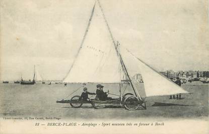 / CPA FRANCE 62 "Berck Plage, aéroplage, sport nouveau"