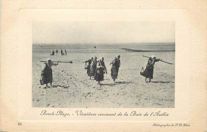 / CPA FRANCE 62 "Berck Plage, vérotières de la baie de l'Authie"