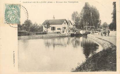 / CPA FRANCE 03 "Gannay sur Loire, écluse des Vanneaux"