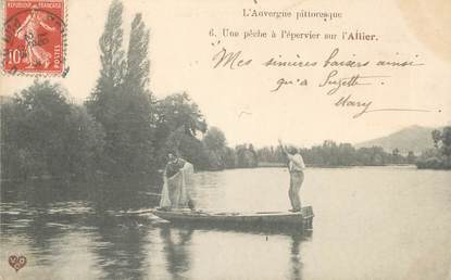 / CPA FRANCE 03 "Une pêche à l'epervier sur l'Allier"