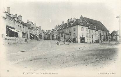 / CPA FRANCE 03 "Souvigny, la place du marché"