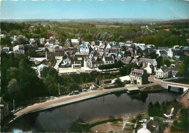 / CPSM FRANCE 56 "Rohan, le canal de Nantes à Brest et vue panoramique"