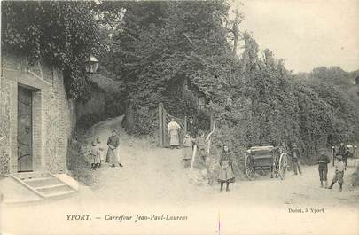 CPA FRANCE 76  "Yport, Carrefour Jean Paul Laurens"