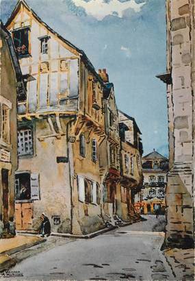 / CPSM FRANCE 56 "Vannes, aquarelle du peintre A. Mahuas, rue Saint Guenaël"