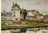 56 Morbihan / CPSM FRANCE 56 "Vannes, aquarelle du peintre A. Mahuas, les anciens remparts" / PEINTRE