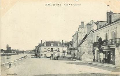 CPA FRANCE 37 "Veretz, Place P.L.Courrier"