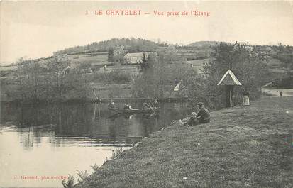 / CPA FRANCE 18 "Le Chatelet, vue prise de l'étang"