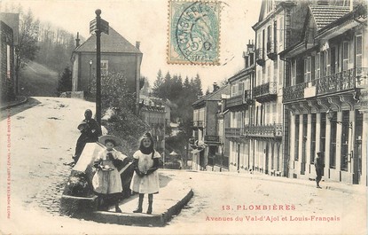 / CPA FRANCE 88 "Plombières, avenue du Val d'Ajol et Louis Français"