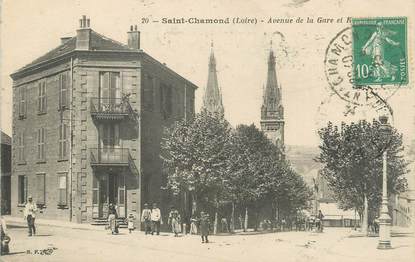 / CPA FRANCE 42 "Saint Chamond, avenue de la gare "