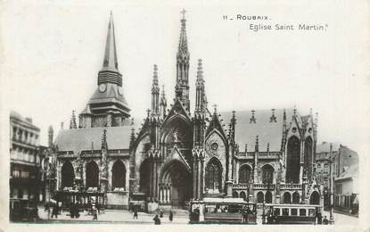 / CPA FRANCE 59 "Roubaix, église Saint Martin"