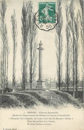 / CPA FRANCE 22 "Broons, colonne Duguesclin"