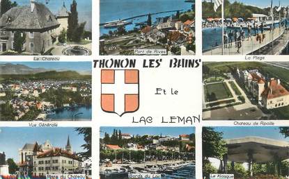 / CPSM FRANCE 74 "Thonon Les Bains, et le lac Léman"