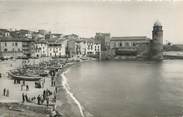 66 PyrÉnÉe Orientale / CPSM FRANCE 66 "Collioure, l'église, les barques de pêche"