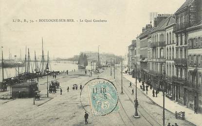 / CPA FRANCE 62 "Boulogne sur Mer, le quai Gambetta "
