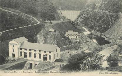/ CPA FRANCE 03 "Barrage du Cher près Montluçon, barrage, usine et bâtiments ouvriers"